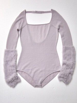 Rosarymoon Shaggy Arm-Cover Leotard