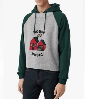 BURBERRY house music ニットパーカー