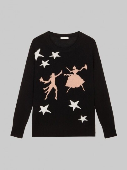 ETRO Dancers-print intarsia crew-neck jumper