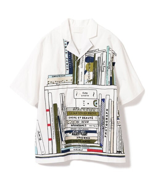 International Gallery BEAMS mii × I.G.BEAMS / 別注 総柄 オープンカラーシャツ