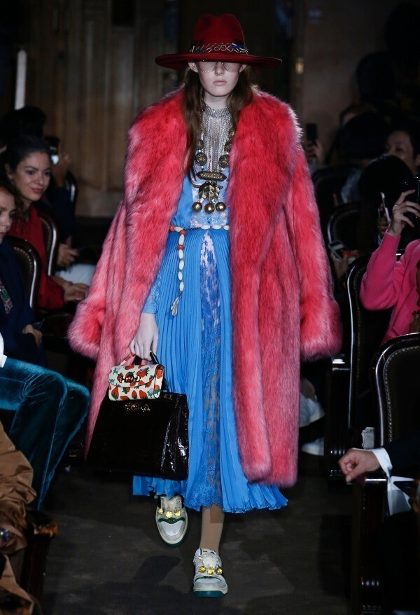 GUCCI silk charmeuse V-neck dress
