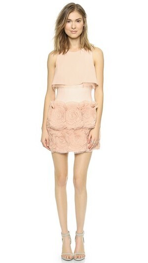 BCBG MAXAZRIA Alia Floral Applique Dress