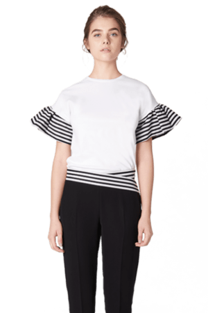 BORDERS at BALCONY RUFFLED TEE