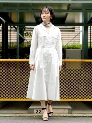 UNRELISH ステッチロングシャツワンピース