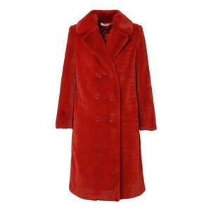 Alice + Olivia MONTANA FAUX FUR LONG PEACOAT