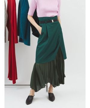 ELENDEEK レイヤープリーツスカート