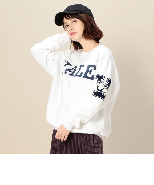 BEAUTY&YOUTH UNITED ARROWS ＜YALE University＞ロゴクルーネックスウェット