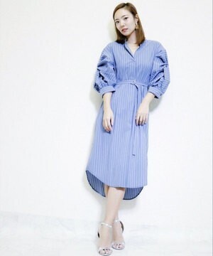 LADYMADE ツイストスリーブシャツワンピース