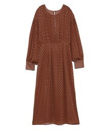 Lily Brown ドット箔プリントワンピース