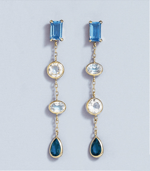 TAKE-UP 【Feel the Spring】K10・K18 ブルートパーズロングスイングピアス
