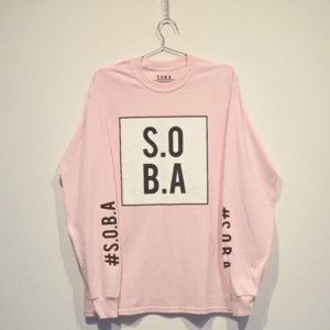 S.O.B.A 【jwtsb0007】フロントBOXプリントロングスリーブTシャツ