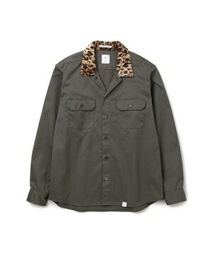 BEDWIN & THE HEARTBREAKERS L/S LEOPARD COLLAR WORK SHIRT BOB""