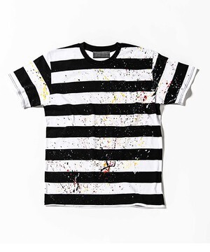 ACANTHUS mt5320-embroidery logo hand splashborder Tee Tシャツ