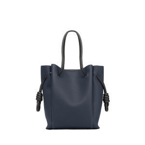LOEWE フラメンコノットトートスモールバッグ ミッドナイトブルー/ブラック