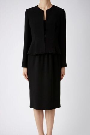 YOKO CHAN Hem Gathered Georgette Jacket