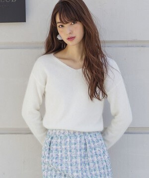 MISCH MASCH バックチェーンふわふわニット