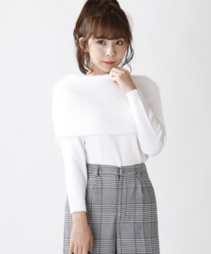 M.deux 【612-1121054】【カタログ掲載】フェザー切替2wayニット