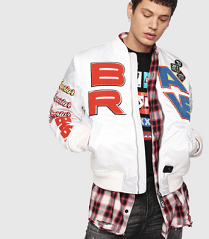 DIESEL MEN’Sサテンボンバージャケット