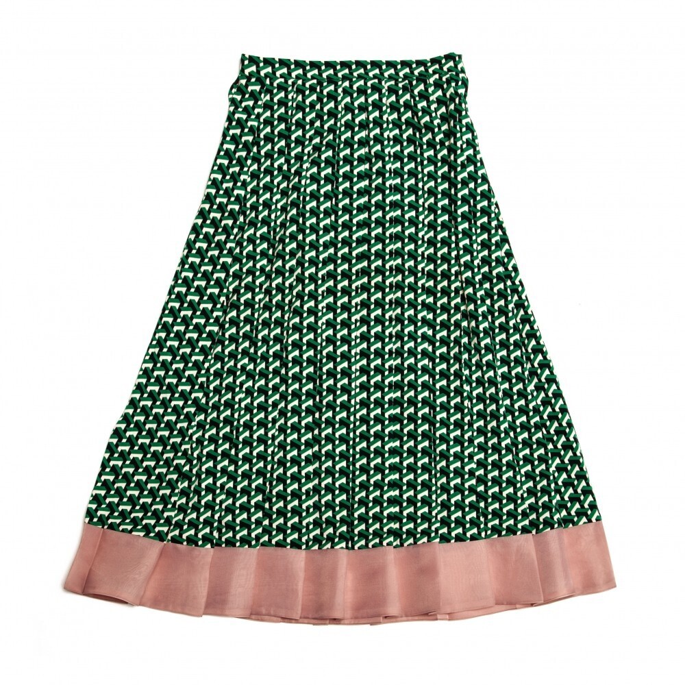 GYF TOKYO THE GEOMETRIC PATTERN PLEATED SKIRT