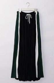 FACETASM PLEATED JERSEY SKIRT
