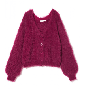 GRL シャギーショートカーディガン