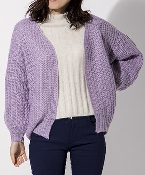 003 J.FERRY WOMEN モヘアオーバーローゲージニットカーディガン