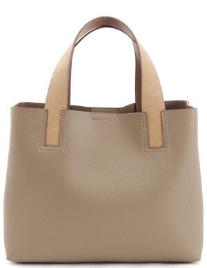COOCO アオリフェイクレザースクエアトートバッグ