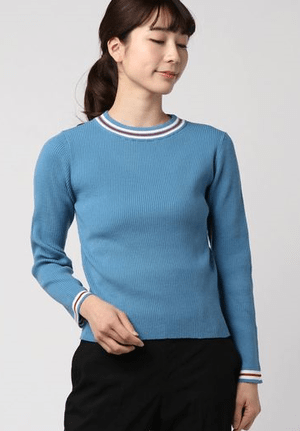 MEW’S REFINED CLOTHES 洗えるライン入りニット