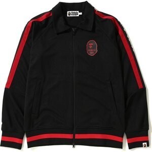 A BATHING APE LOGO TAPE JERSEY TRACK TOP