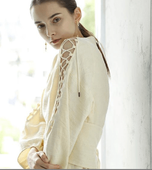 STUDIOUS STUDIOUS×muller of yoshiokubo Lace up dress