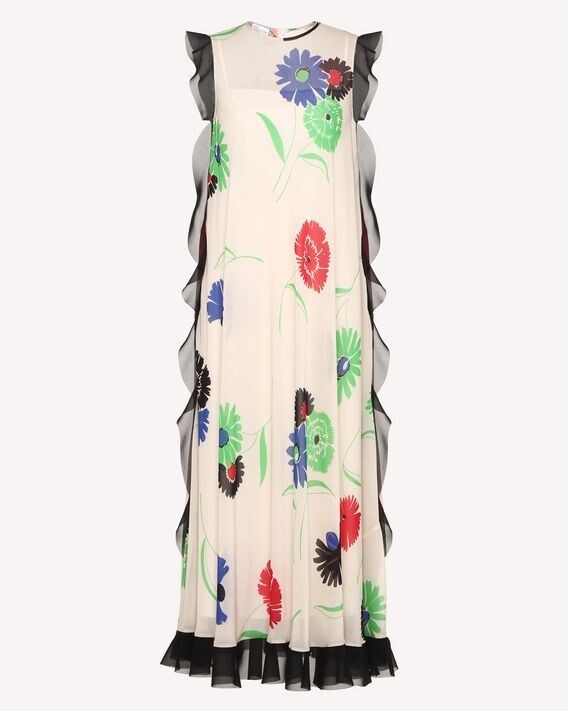 RED VALENTINO シルク ドレス ”ブリーズ・オブ・フラワーズ” プリント