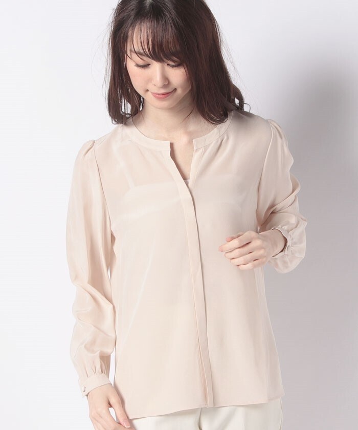 ANAYI シルクデシンスキッパーブラウス