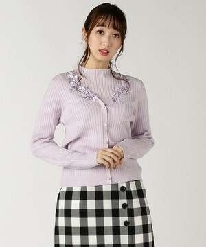WILLSELECTION アシメ刺繍ツインニット