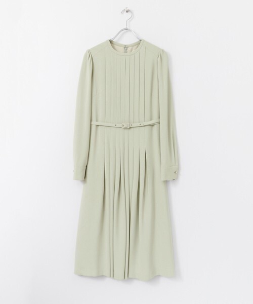 CELFORD バックサテンタックプリーツワンピース