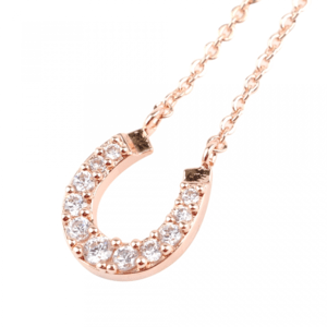 cream dot ホースシューネックレス