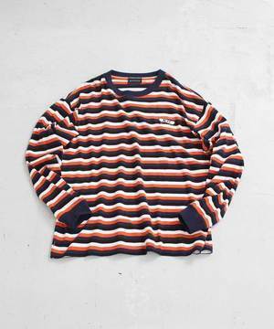 BUCCA 44 ワンポイントマルチボーダーロンTEE