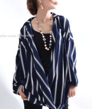 GOLDJAPAN ドレープカシュクールシャツ