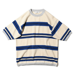 B:MING by BEAMS ブークレ ボーダー ニット カットソー