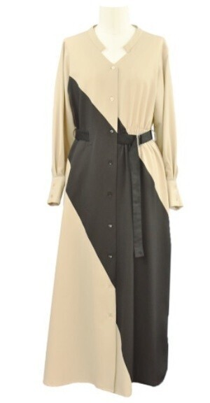 Antigravite COLOR SCHEME SHIRRING ONE-PIECE