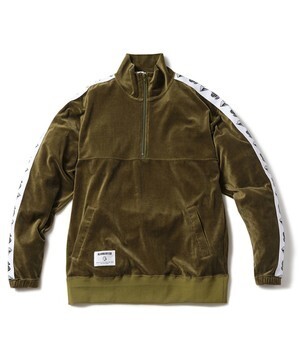 BILLIONAIRE BOYS CLUB BILLIONAIRE BOYS CLUB DIAMOND & DOLLAR VELOURS HALF ZIP TRACK JACKET 19SPRING