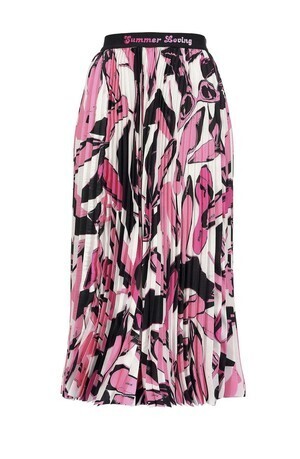 PINKO スリッパプリント プリーツ ツイル スカート