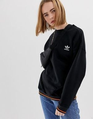 adidas originals スウェットシャツ オレンジパイピング