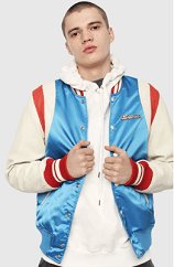 DIESEL MEN’Sミックスレザージャケット