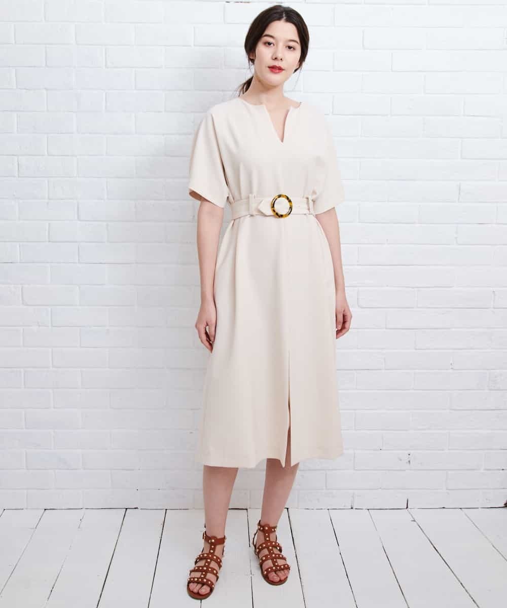 TARA JARMON スキッパーカラージャージードレス