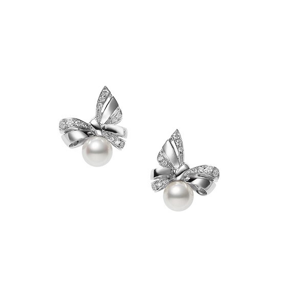 MIKIMOTO Jeux de Rubans ピアス