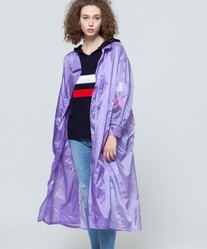 DOUBLE STANDARD CLOTHING シースルータフタロングコート