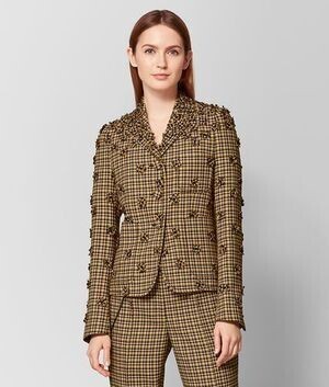 Bottega Veneta ダークキャメル マスタード ウール ジャケット