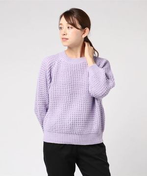 flower カラフルワッフルニット