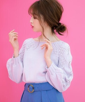 WILLSELECTION パルキーリーフ透かしニット