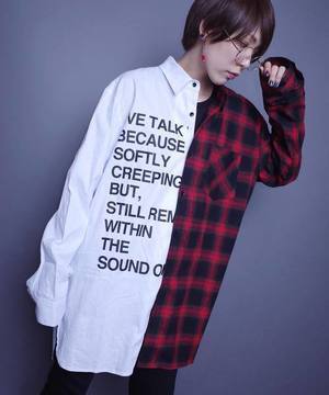 rovtski AFYF 2TONE MIX LONG SHIRT F